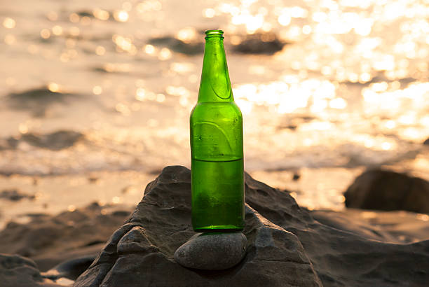 istock Bottles of beer on the rocks 475056628