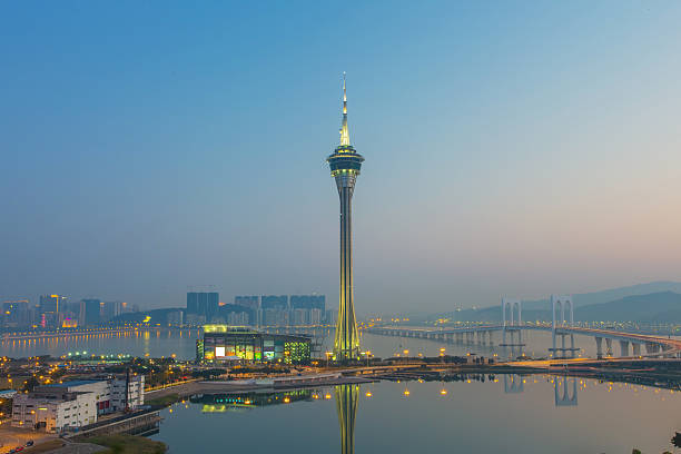 istock Macau tower in Macau City, China 475057192