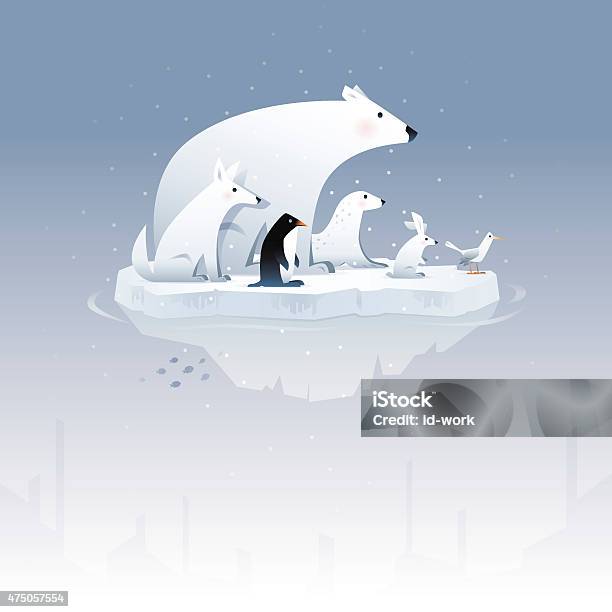 Polar Bear And Friends Stock Illustration - Download Image Now - Polar Bear, Animal Themes, Animal