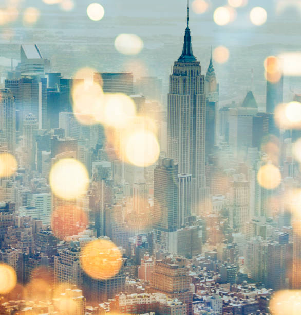New York City at dusk