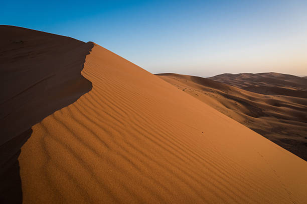 istock Erg Chebbi dunes in Moroccan Sahara Desert at sunrise 475058320
