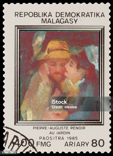 Postage Stamp Stock Photo - Download Image Now - Auguste Renoir, Close-up, Dresser