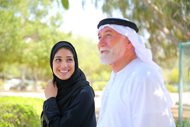 Arab family stock photo