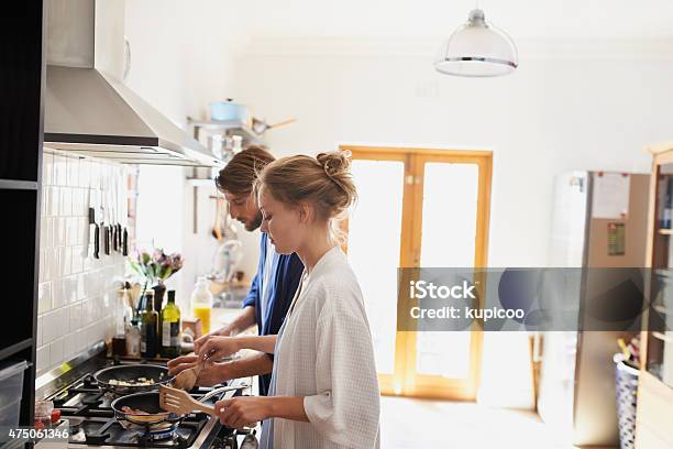 Making Their Breakfast Specialties Stock Photo - Download Image Now - 20-29 Years, 2015, Adult