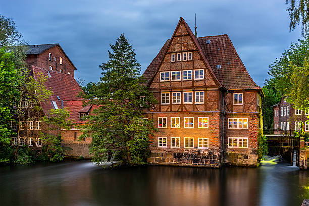 istock Old historic watermill in Luneburg 475062048