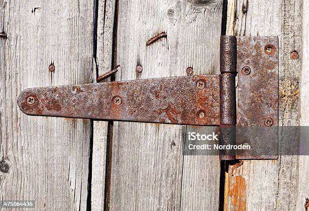 Rusty Aged Iron Hinge Stock Photo - Download Image Now - 2015, Antique, Backgrounds