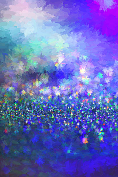 istock Digital art, Abstract textured background, colourful brush impressionist oil paint 475070716