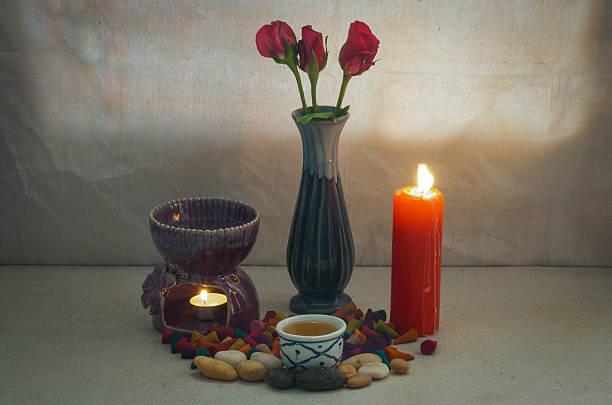 istock still life Tea pot aroma set. concept relax or medical 475074577