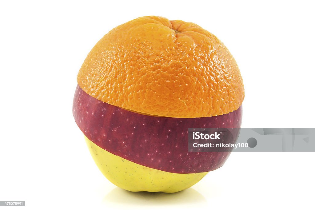 Superfruit-amarelo, vermelho e laranja de maçã - Foto de stock de Alimento Transgênico royalty-free