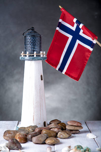 istock Norwegian lighthouse, natural seaside concept 475077282