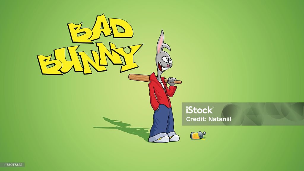 Bad bunny Graffiti stock vector