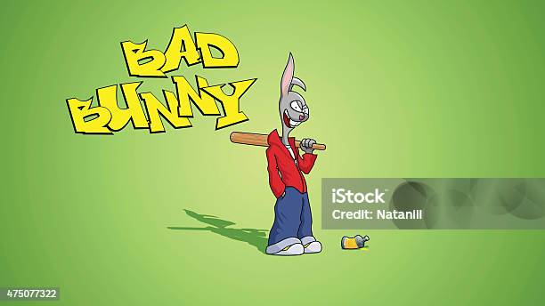 Bad Bunny Stock Illustration - Download Image Now - Graffiti, 14-15 Years, Rabbit - Animal