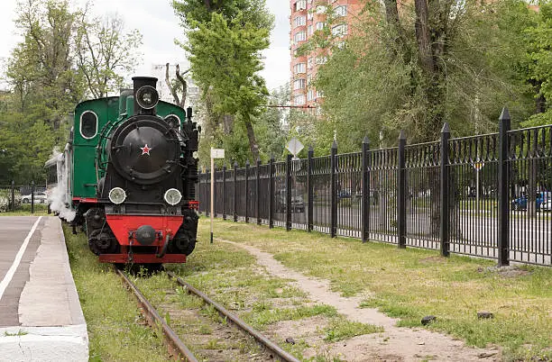Narrow-gauge steam locomotive type 0-4-0, comes after the war in the USSR from Germany