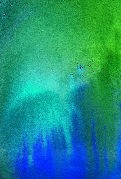 istock Blue and green hand painted bright colored background 475083014