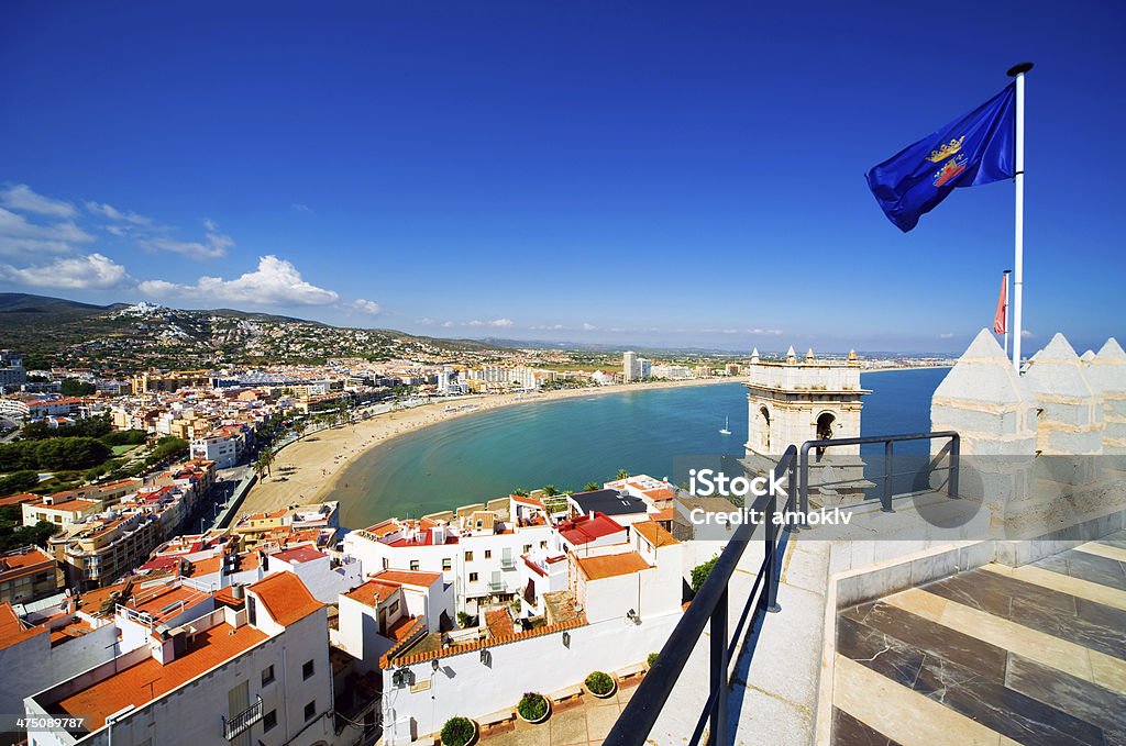 Peniscola town View of the Peniscola town. Valencia, Spain Aerial View Stock Photo