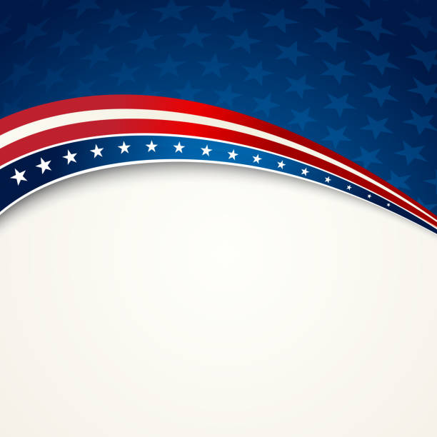 illustrations, cliparts, dessins animés et icônes de drapeau américain, vecteur fond patriotique - politics american culture government democratic party