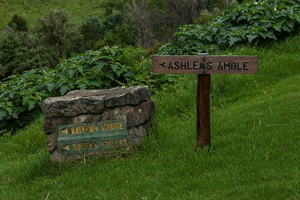 istock Indicative board to Doreen Fall at Cathedral Peak area 475096154