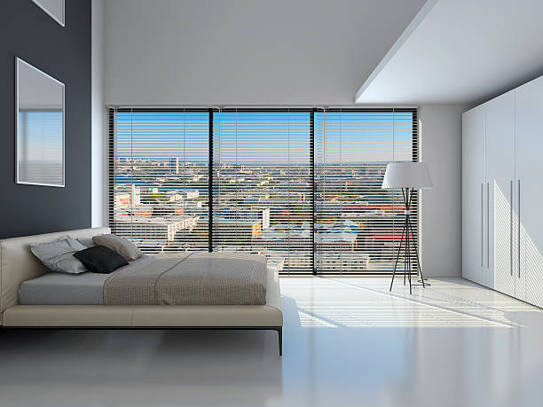 istock Modern interior of a bedroom 3d rendering 475096424