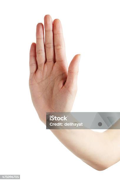 Stop Gesture Stock Photo - Download Image Now - Stop Sign, High-Five, Cut Out