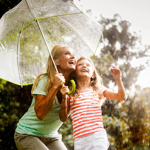 istock Mother and Daughter in the rain. 475096918