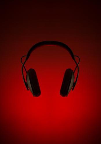 Large black noise canceling headphones