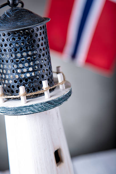 istock Norwegian lighthouse, natural seaside concept 475098630