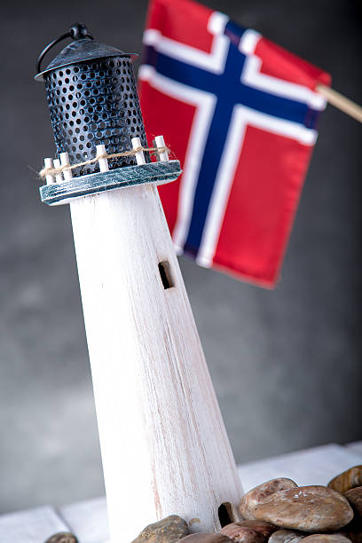 istock Norwegian lighthouse, natural seaside concept 475098638
