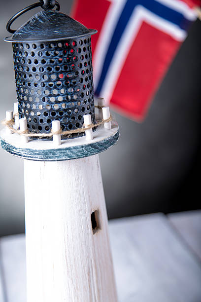 istock Norwegian lighthouse, natural seaside concept 475098642