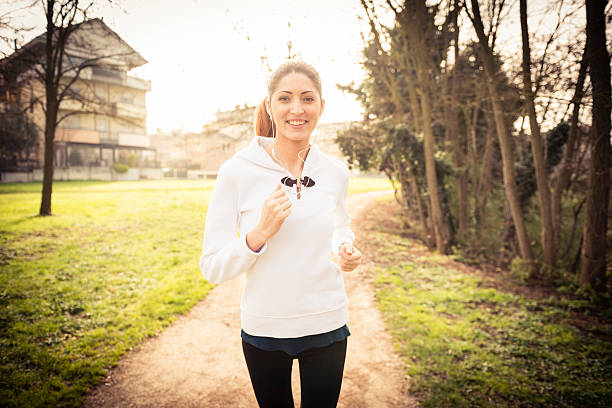 istock Woman jogging in the nature 475098949