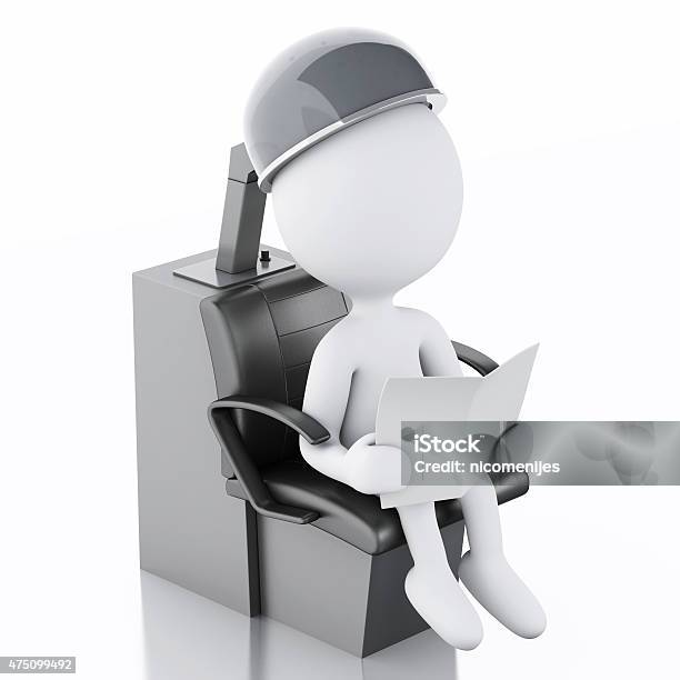 3d White People Hairdressing Concept Stock Photo - Download Image Now - 2015, Adult, Armchair