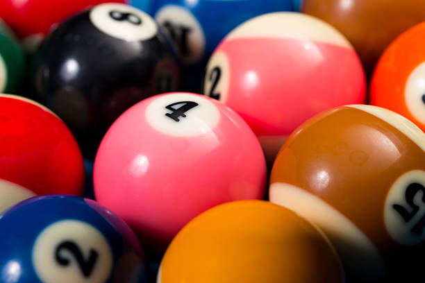istock Close-Up Of Pool Balls On Blue Table 475102915