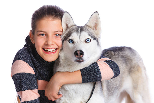 istock Girl with her Husky 475104866