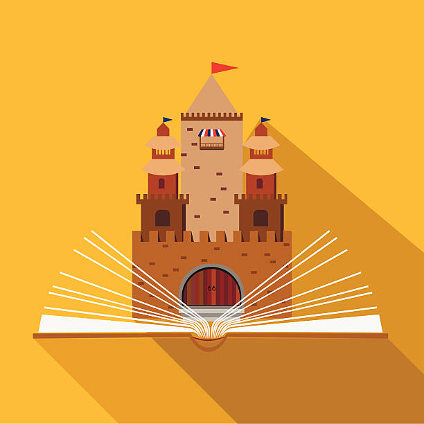 istock illustration of a fairy-tale castle of an open book 475109882