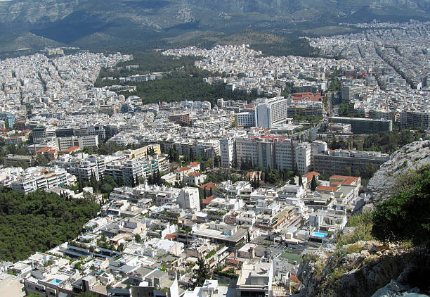 Athens panorama stock photo