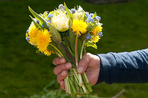 istock holding bouquet garden flowers 475112656