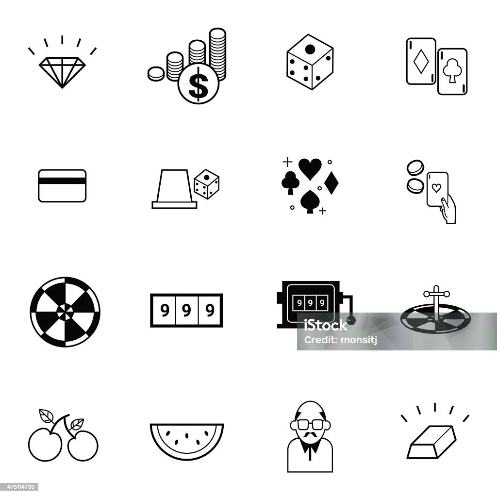 casino and gambling icons set vector illustration casino and gambling icons set vector illustration For Mobile, Web And Applications 2015 stock vector