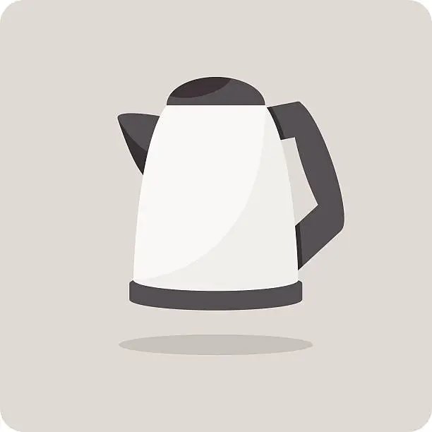 Vector illustration of Vector of flat icon, electric kettle