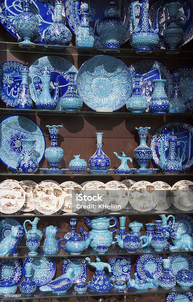 Turkish Blue cerâmica, Istambul, Turquia - Foto de stock de Arte royalty-free