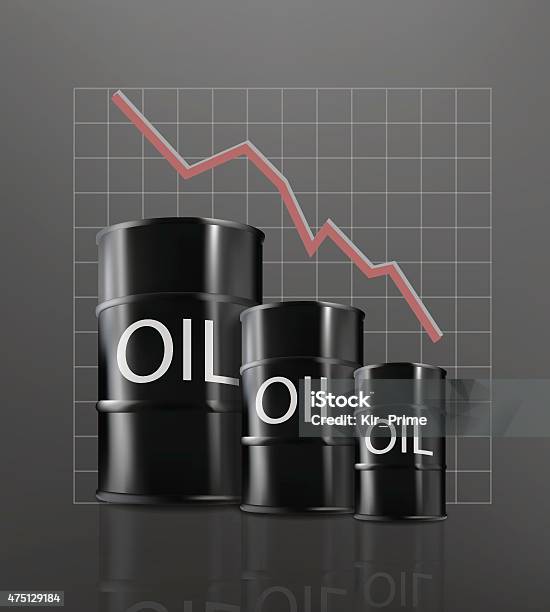 Oil Price Decrease Chart Stock Illustration - Download Image Now - 2015 ...