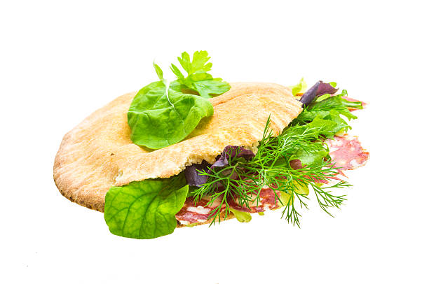 istock Bread with sausages and salad 475131081