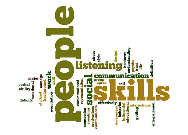 People skills word cloud People skills word cloud image with hi-res rendered artwork that could be used for any graphic design. social listening stock pictures, royalty-free photos & images