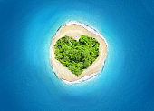 island heart shape