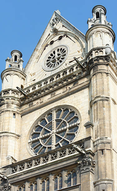 The Church of St Eustace, Paris. The Church of St Eustace, Paris. The present building was built between 1532 and 1632. Architects are unknown. église saint eustache stock pictures, royalty-free photos & images