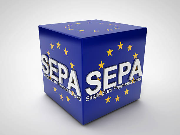 Sepa Single Euro Payments Area stock photo