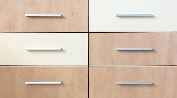 istock Cropped cabinet with six symmetric drawers 475136202