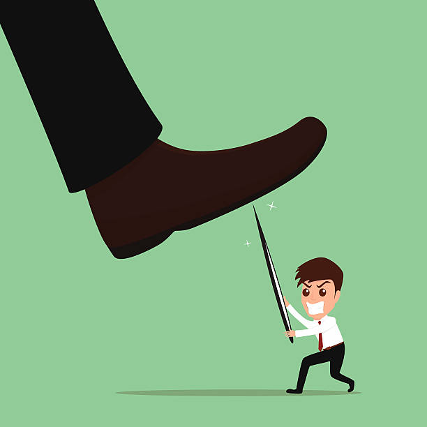 istock Underdog businessman fighting against repression and injustice. 475136214