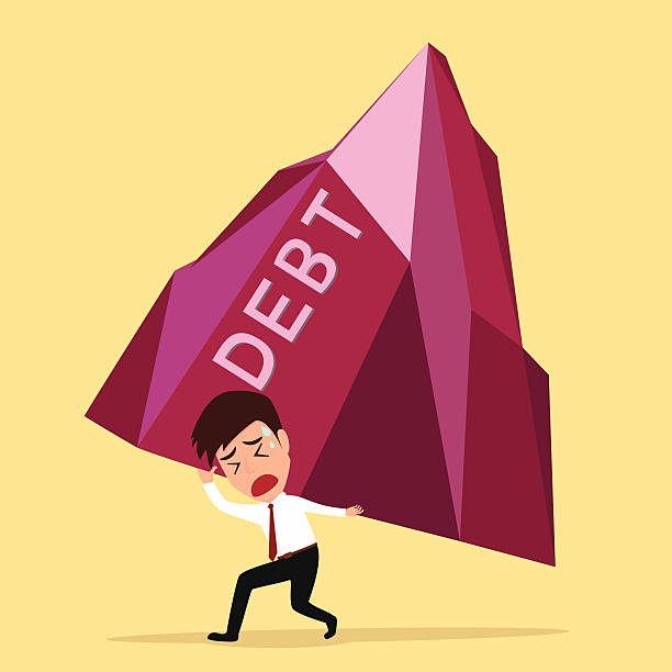istock Bankruptcy concept , businessman bearing big debt 475136248