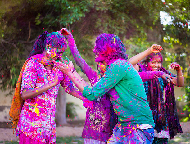 Holi Festival in India stock photo