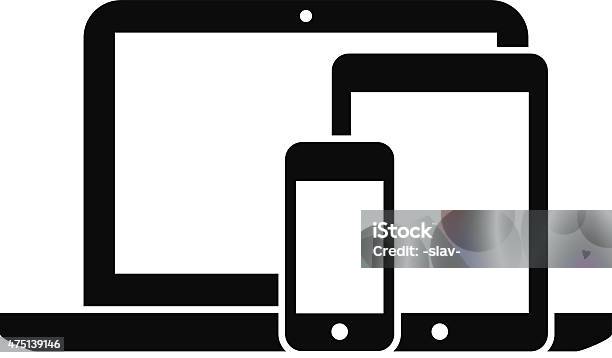 Smartphone Tablet And Laptop Stock Illustration - Download Image Now - Icon Symbol, Laptop, Smart Phone