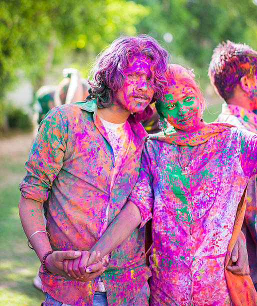 Holi Festival in India stock photo